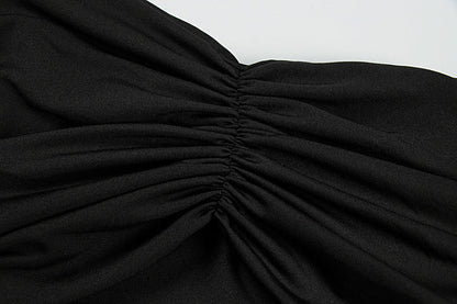 Robe Longue Élégante Épaule Dénudée Coupe Ajustée pour Femme