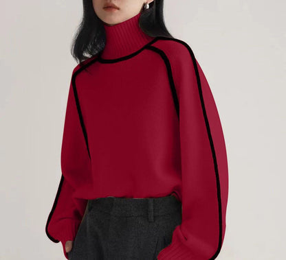 Pull en Maille Côtelée Texturée Coupe Élégante